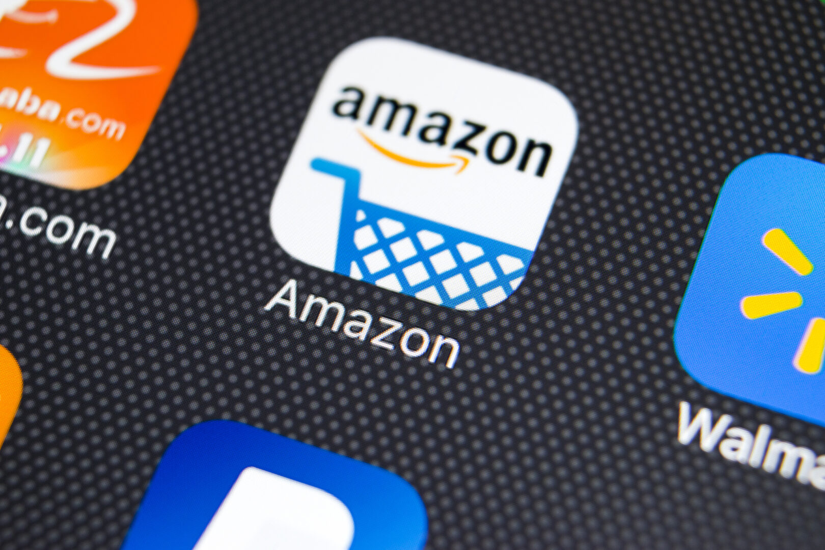 Image of the Amazon app on a smartphone