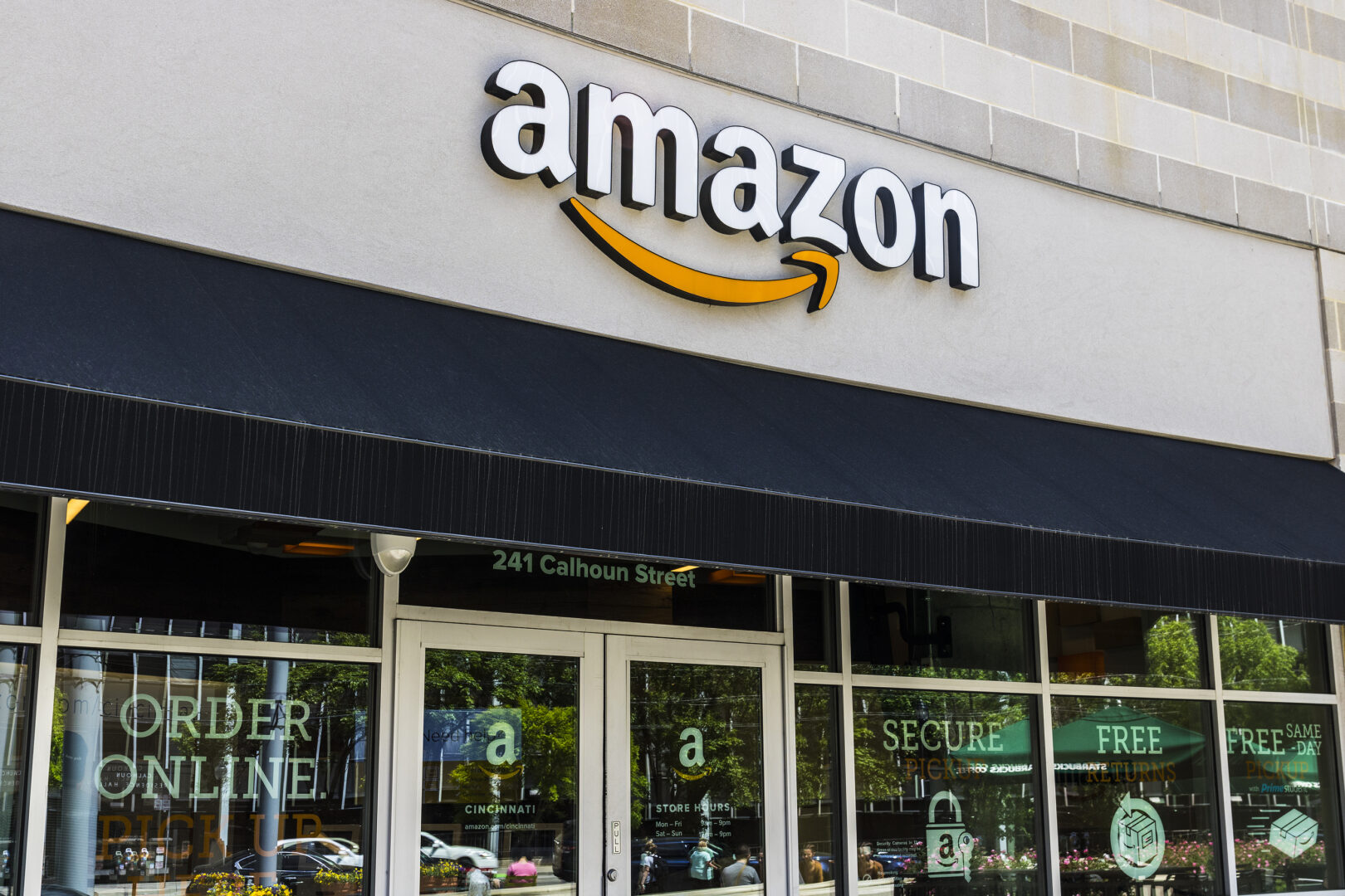 Amazon logo on a commercial property