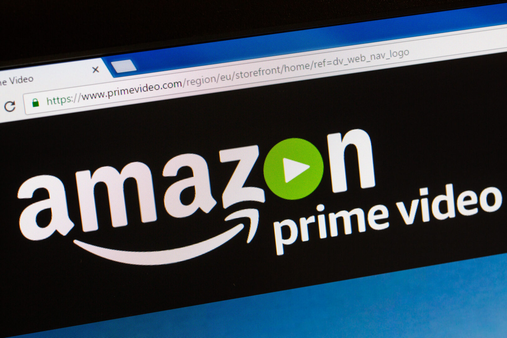 Amazon Prime Video on a laptop screen