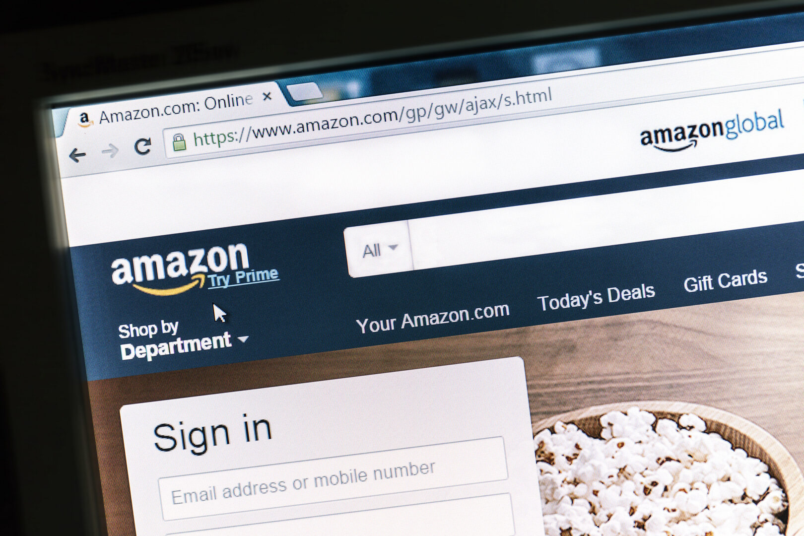 Amazon website