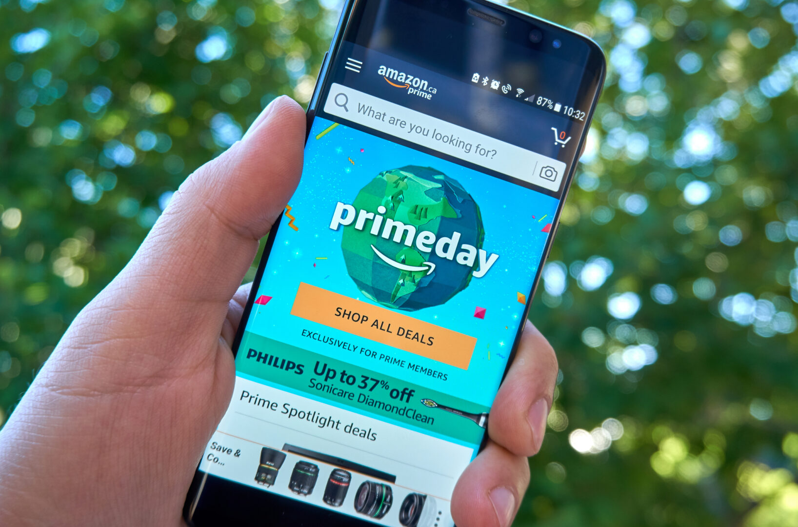 Prime Day on a phone screen